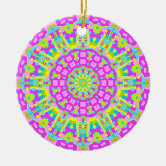Farbiges Kaleidoskop 01 Keramikornament (Vorne)
