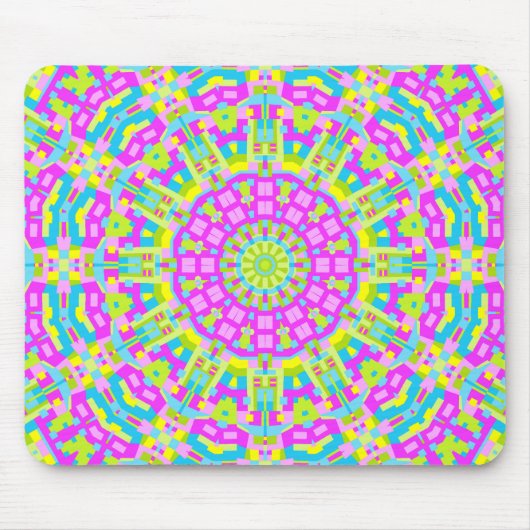 Farbiges Kaleidoskop 01 Mousepad (Vorne)