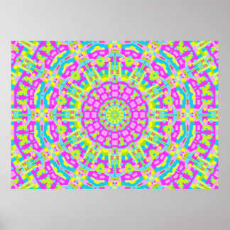 Farbiges Kaleidoskop 01 Poster