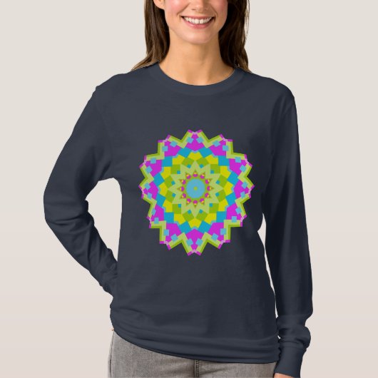 Farbiges Kaleidoskop 01 T-Shirt (Vorderseite)