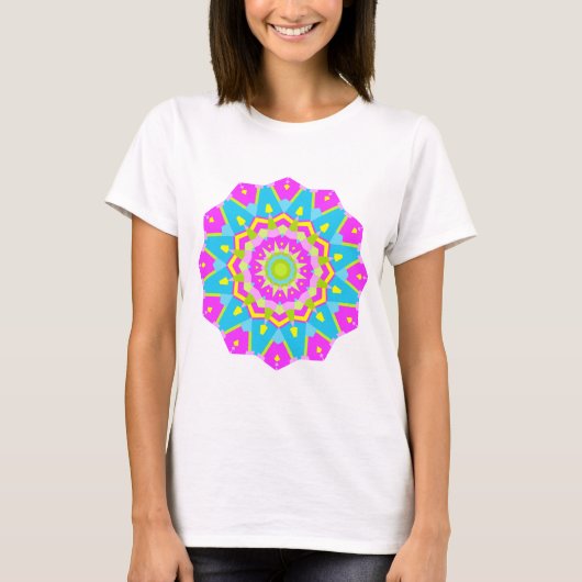 Farbiges Kaleidoskop 01 T-Shirt (Vorderseite)