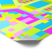 Farbiges Kaleidoskop 02 Poster (Ecke)