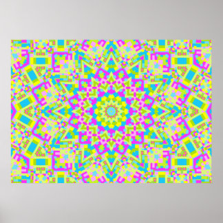 Farbiges Kaleidoskop 02 Poster