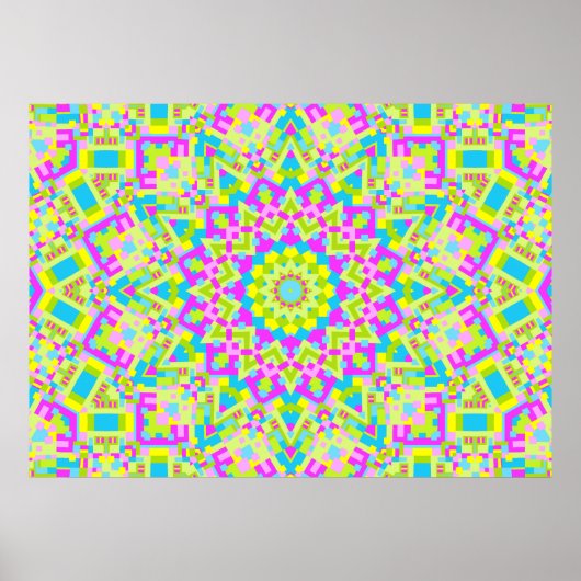 Farbiges Kaleidoskop 02 Poster (Vorne)