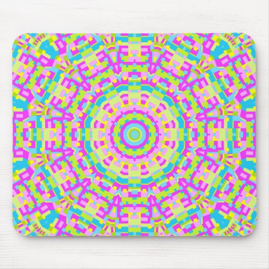 Farbiges Kaleidoskop 03 Mousepad (Vorne)