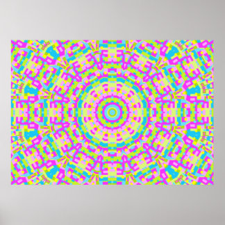 Farbiges Kaleidoskop 03 Poster