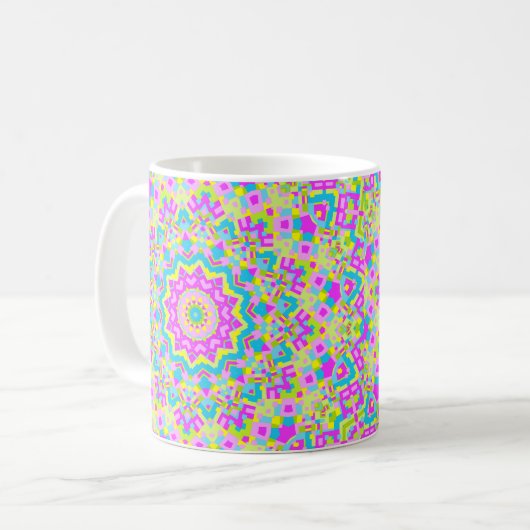 Farbiges Kaleidoskop 04 Kaffeetasse (Vorderseite Links)