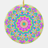 Farbiges Kaleidoskop 04 Keramik Ornament (Hinten)