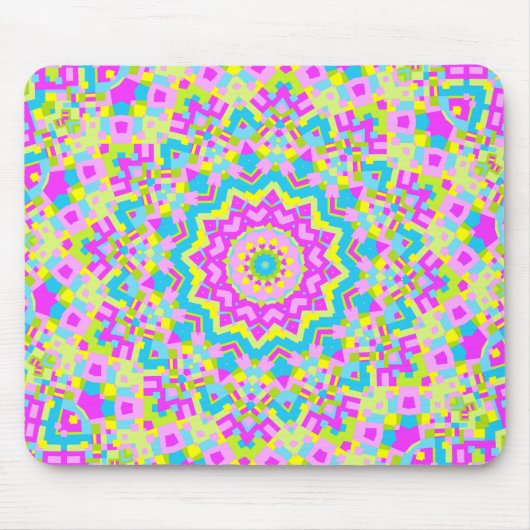 Farbiges Kaleidoskop 04 Mousepad (Vorne)