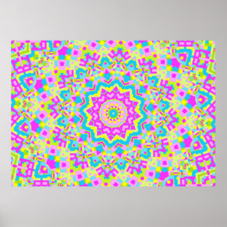 Farbiges Kaleidoskop 04 Poster