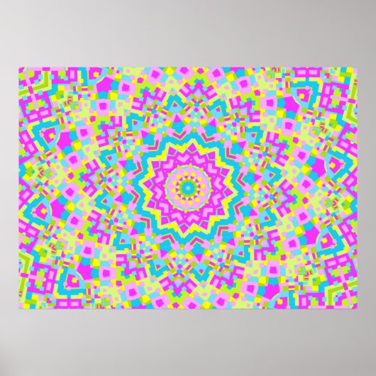 Farbiges Kaleidoskop 04 Poster (Vorne)