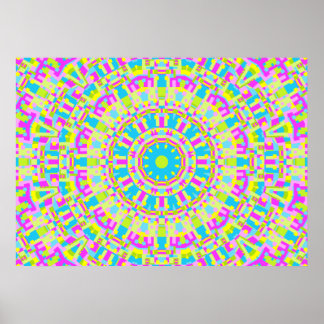 Farbiges Kaleidoskop 06 Poster