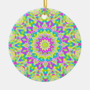 Farbiges Kaleidoskop 07 Keramik Ornament