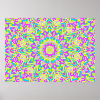 Farbiges Kaleidoskop 07 Poster