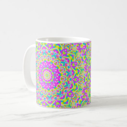 Farbiges Kaleidoskop 08 Kaffeetasse (Vorderseite Links)