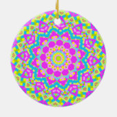 Farbiges Kaleidoskop 09 Keramik Ornament (Hinten)