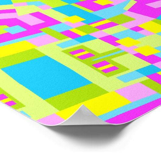 Farbiges Kaleidoskop 09 Poster (Ecke)