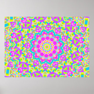 Farbiges Kaleidoskop 09 Poster