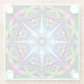 Farbiges kaleidoskopisches Bild Glasuntersetzer (Rückseite)