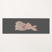 Farbiges Kaninchen Yogamatte (Vorderseite (Horizontal))