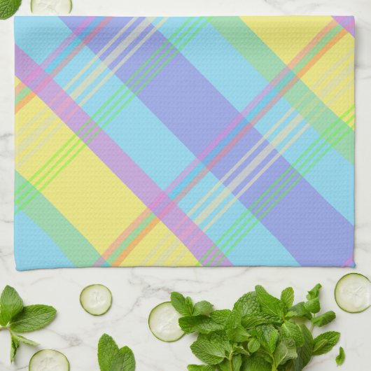 Farbiges Kariertes Handtuch (Gefaltet)