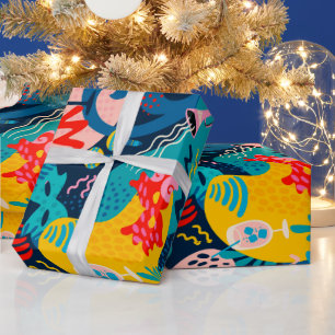 Farbiges Karnevalsmuster Geschenkpapier