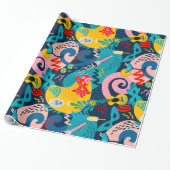 Farbiges Karnevalsmuster Geschenkpapier (Ungerollt)