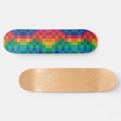 Farbiges Karomuster Skateboard (Horizontal)