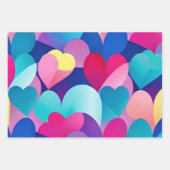 Farbiges Karton, flaches Set von 3 Geschenkpapier Set (Vorderseite 2)