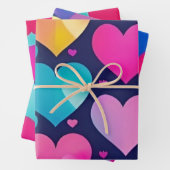 Farbiges Karton, flaches Set von 3 Geschenkpapier Set (Beispiel)