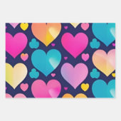 Farbiges Karton, flaches Set von 3 Geschenkpapier Set (Vorderseite)