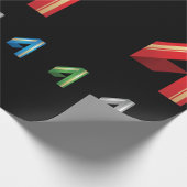 Farbiges Karton Nummer vier Geschenkpapier