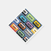 Farbiges Kassettenmuster Serviette (Ecke)