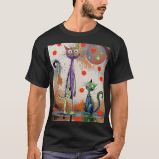 farbiges Kätzchen T-Shirt