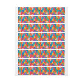 Farbiges Katzen Muster (Bogen)