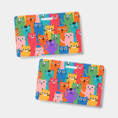 Farbiges Katzen Muster Ausweis (Front & Back)
