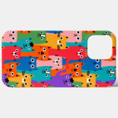Farbiges Katzen Muster Case-Mate iPhone Hülle (Rückseite (Horizontal))
