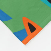 Farbiges Katzen Muster Fleecedecke (Ecke)