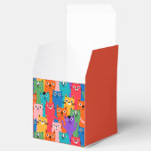 Farbiges Katzen Muster Geschenkschachtel (Geöffnet)