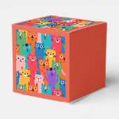 Farbiges Katzen Muster Geschenkschachtel (Rückseite)