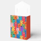 Farbiges Katzen Muster Geschenkschachtel (Geöffnet)