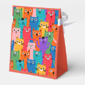 Farbiges Katzen Muster Geschenkschachtel (Rückseite)