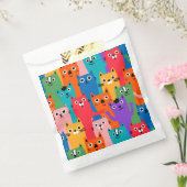 Farbiges Katzen Muster Geschenktütchen (Versiegelt)