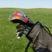 Farbiges Katzen-Muster Golf Headcover (In SItu)