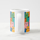 Farbiges Katzen-Muster Jumbo-Tasse (Rückseite)