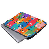 Farbiges Katzen Muster Laptopschutzhülle (Vorne Knopf)
