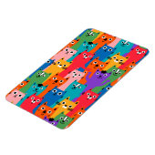 Farbiges Katzen Muster Magnet (Linke Seite)