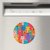 Farbiges Katzen Muster Magnet (In Situ (Geschirrspüler))