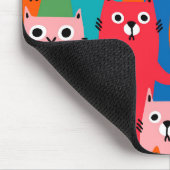 Farbiges Katzen Muster Mousepad (Ecke)