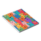 Farbiges Katzen Muster Notizblock (angewinkelt)